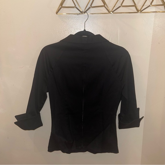 Pinup Couture Lauren Blouse in Black Sateen, Sz L - Picture 4 of 6